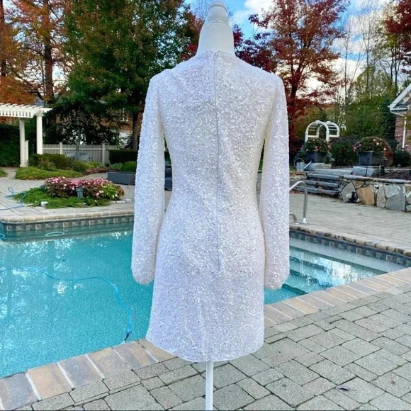 NWT BHLDN Goldie Dress Mini White Long Sleeve - Picture 11 of 11